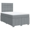 vidaXL Boxspring met matras stof lichtgrijs 120x190 cm