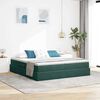vidaXL Opbergbed met matras Donkergroen 200 x 200 cm Fluweel