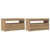 vidaXL Tv-meubels met LED 2 st bewerkt hout artisanaal eiken