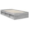 vidaXL Bedframe Grijs Sonoma 100 x 200 cm Massief grenenhout