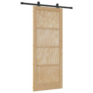 vidaXL Schuifdeur ORKDAL Naturel 86 x 211 cm Massief grenenhout
