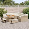 vidaXL Tuin Sofa Set met kussen 12 pcs Beige Poly riet
