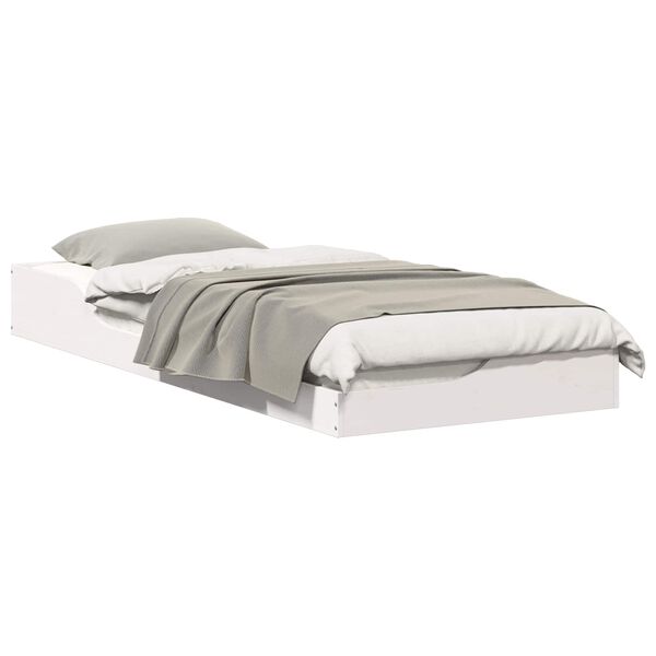 vidaXL Bedframe Wit 90 x 220 cm Massief grenenhout