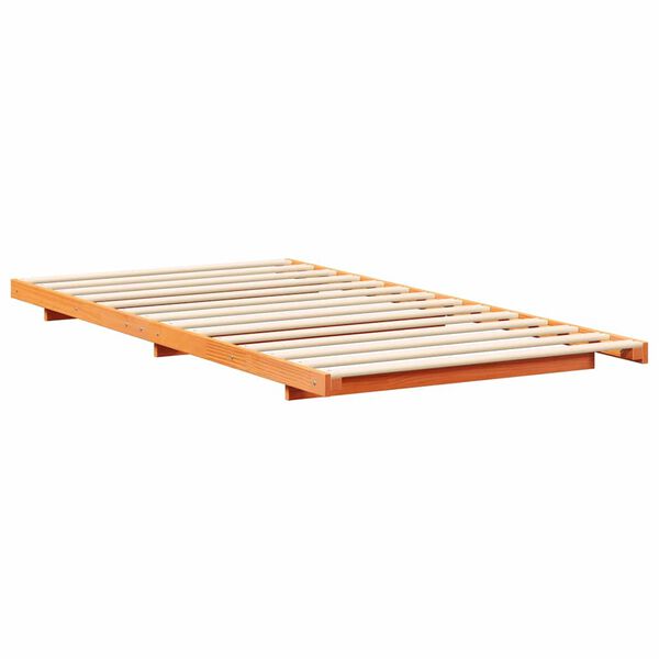 vidaXL Bedframe Wasbruin 100 x 220 cm Massief grenenhout