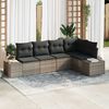 vidaXL Tuin Sofa Set 5 pcs Grijs poly rattan