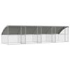 vidaXL Kippenhok 4 st zilver 800 x 200 x 200 cm Gegalvaniseerd staal