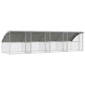vidaXL Kippenhok 4 st zilver 800 x 200 x 200 cm Gegalvaniseerd staal