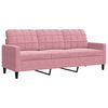 vidaXL 2-delige Loungeset met kussens fluweel roze