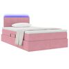 vidaXL Opbergbed met LED met matras met LED Roze 120 x 200 cm Fluweel