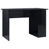 vidaXL Bureau 110x60x73 cm bewerkt hout hoogglans zwart