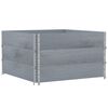 vidaXL Plantenbak 100x100 cm massief grenenhout grijs
