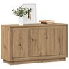 vidaXL Dressoir Artisan Eikenhout 102x35x55 cm Bewerkt Hout