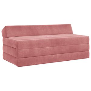 vidaXL Vouwbare Bankbed Roze 120 x 60 x 49 cm Stof