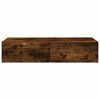 vidaXL Wandschap met lades 80x33x17 cm bewerkt hout gerookt eikenkleur