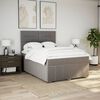 vidaXL Boxspring met matras stof taupe 160x200 cm