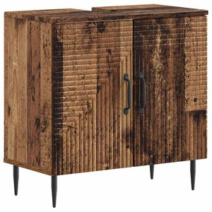 vidaXL Badkamer wastafelkast HAARLEM Oud hout 59,5 x 31,5 x 59 cm