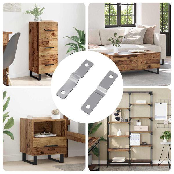 vidaXL Strijkplaat 2 pcs Zilver 50 x 10 x 1,2 mm IJzer