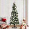 vidaXL Kunstkerstboom met 300 LED Groen 210 cm PVC en Plastic en Staal