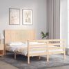 vidaXL Bedframe met hoofdbord massief hout 120x200 cm