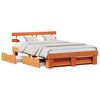 vidaXL Bedframe met lade Wasbruin 150 x 200 cm Massief grenenhout