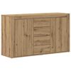 vidaXL Dressoir Artisan Eiken 120 x 36 x 69 cm Bewerkt hout