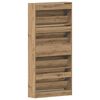 vidaXL Schoenenkast Artisan Eiken 80 x 21 x 163,5 cm Bewerkt hout