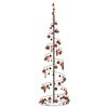 vidaXL LED-kerstboom met kerstballen 120 LED's warm wit 180 cm