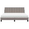 vidaXL Bed met matras "Hanko" stof taupe 160x200 cm