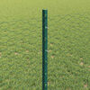 vidaXL Hek met Paal Groen 0,8 x 10 m Staal en PVC