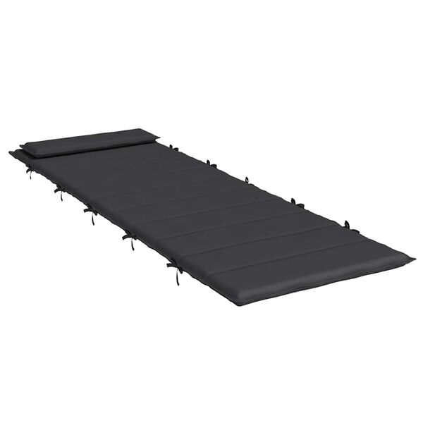 vidaXL Ligbedkussen 180x60x4 cm oxford stof zwart
