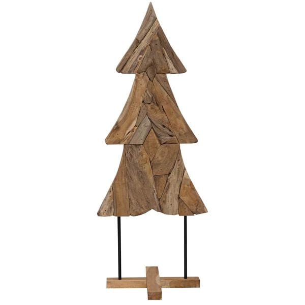 vidaXL Kerstboom met standaard Bruin 150 cm Massief teakhout