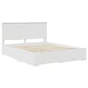 vidaXL Bedframe met hoofdeinde met lade Wit 160 x 200 cm Bewerkt hout