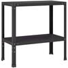vidaXL Planttafel 60 x 40 x 80 cm Gepoedercoat staal Zwart