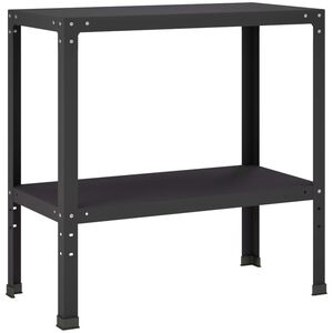 vidaXL Planttafel 60 x 40 x 80 cm Gepoedercoat staal Zwart