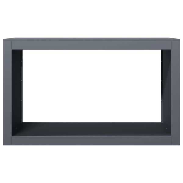 vidaXL Haardhoutrek 100x40x60 cm staal antracietkleurig