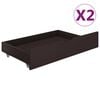 vidaXL Bedframe met 2 lades 160x200 cm massief grenenhout donkerbruin