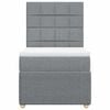 vidaXL Boxspring met matras stof lichtgrijs 90x190 cm