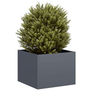 vidaXL Plantenbak 40x40x30 cm staal antracietkleurig
