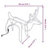 vidaXL Kerstfiguur rendier koudwit 60x30x60 cm