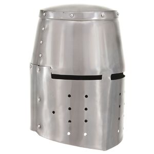 vidaXL Ridderhelm middeleeuws replica LARP staal zilverkleurig