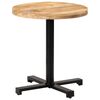 vidaXL Bistrotafel rond &Oslash;70x75 cm ruw mangohout