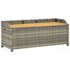 vidaXL Tuinopbergbank 120 cm poly rattan grijs
