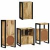 vidaXL Badkamermeubelset met plank 4 pcs Bruin Massief Mango Hout