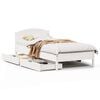 vidaXL Bedframe zonder matras massief grenenhout wit 75x190 cm
