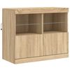 vidaXL Dressoir met LED-verlichting 81x37x67 cm sonoma eikenkleurig