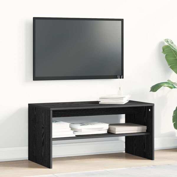vidaXL Tv-meubel 80x40x40 cm spaanplaat zwart eikenkleurig