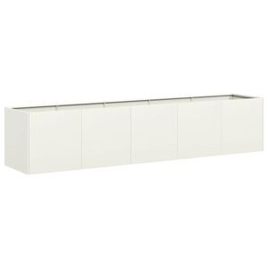 vidaXL Plantenbak 200x40x40 cm koudgewalst staal wit