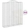 vidaXL Schanskorven 18 st gewelfd 200x50x220/240 cm ijzer
