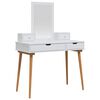 vidaXL Toilettafel Set FAUSKE 4 st Wit 100 x 50 x 143 cm