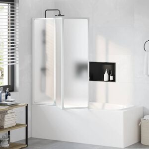 vidaXL Badscherm 3 panelen vouwbaar 141 x 132 cm
